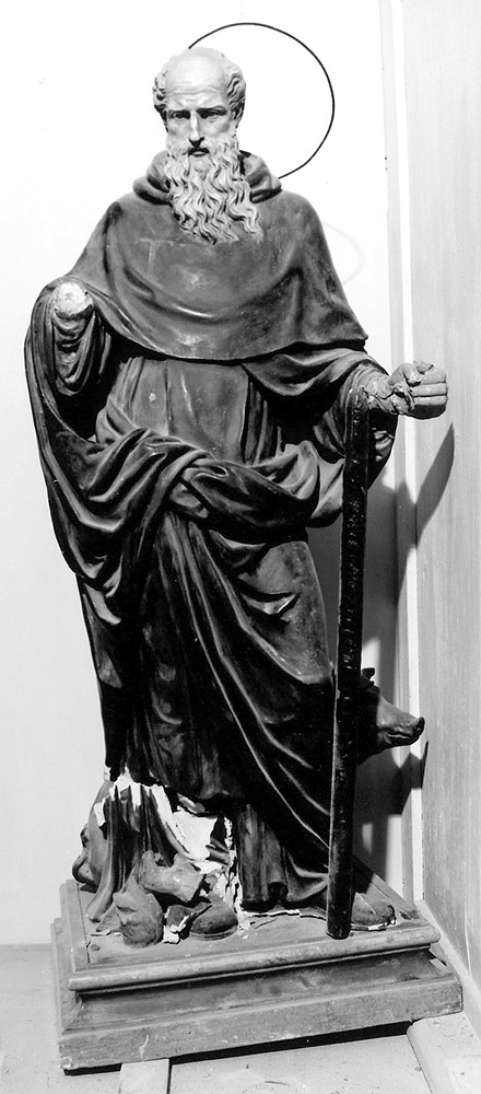 Sant'Antonio abate (statua) - ambito emiliano (sec. XVIII)