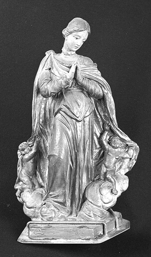 Maria Vergine (statuetta devozionale, elemento d'insieme) - bottega emiliana (metà sec. XIX)