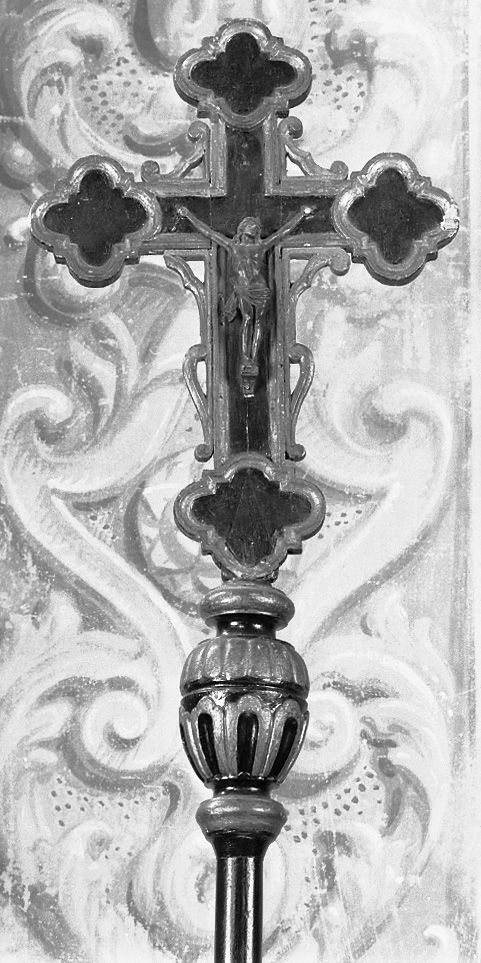 croce processionale - bottega emiliana (secondo quarto sec. XIX)