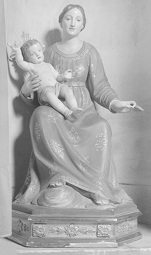 Madonna con Gesù Bambino (statua processionale) - bottega emiliana (sec. XIX)