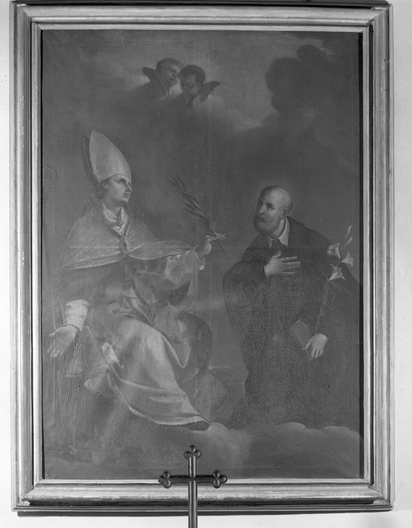 San Filippo Neri e Sant'Emidio vescovo (dipinto) di Gottarelli Angelo (seconda metà sec. XVIII)