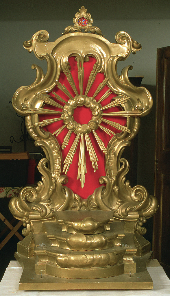 trono per esposizione eucaristica - manifattura ferrarese (sec. XVIII)