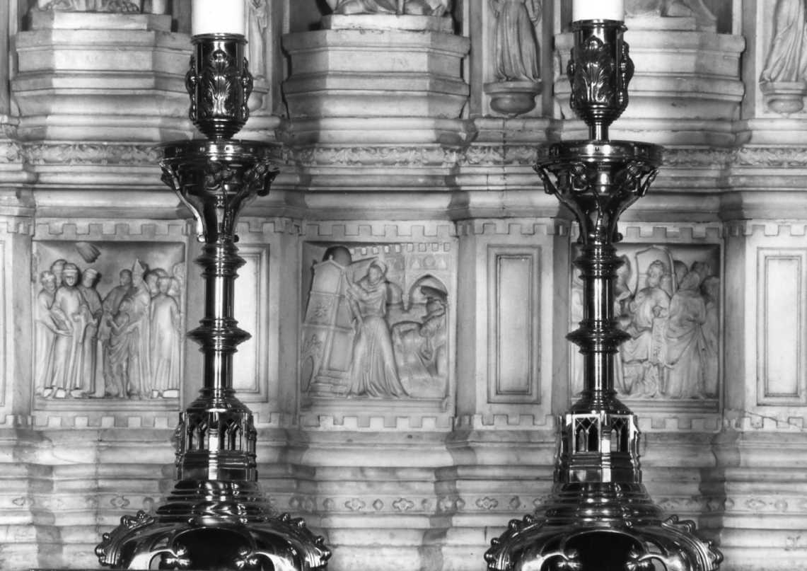 candeliere d'altare di Rubbiani Alfonso (scuola) (fine/inizio secc. XIX/ XX)