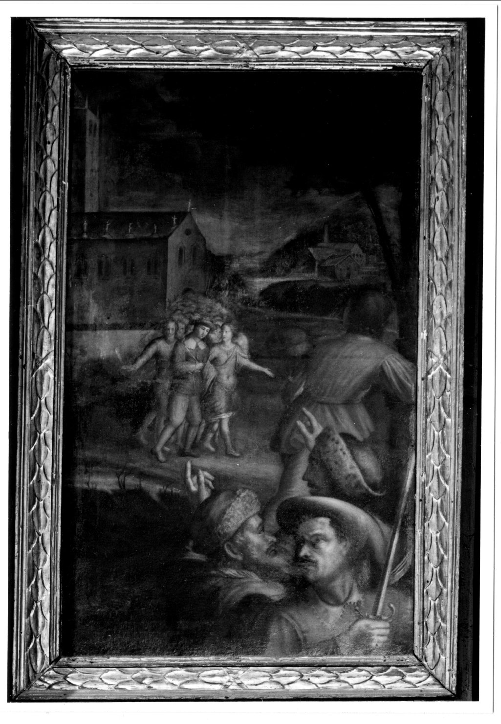 angeli che liberano le anime del purgatorio (dipinto) di Mezzogori Cesare (attribuito) (sec. XVII)