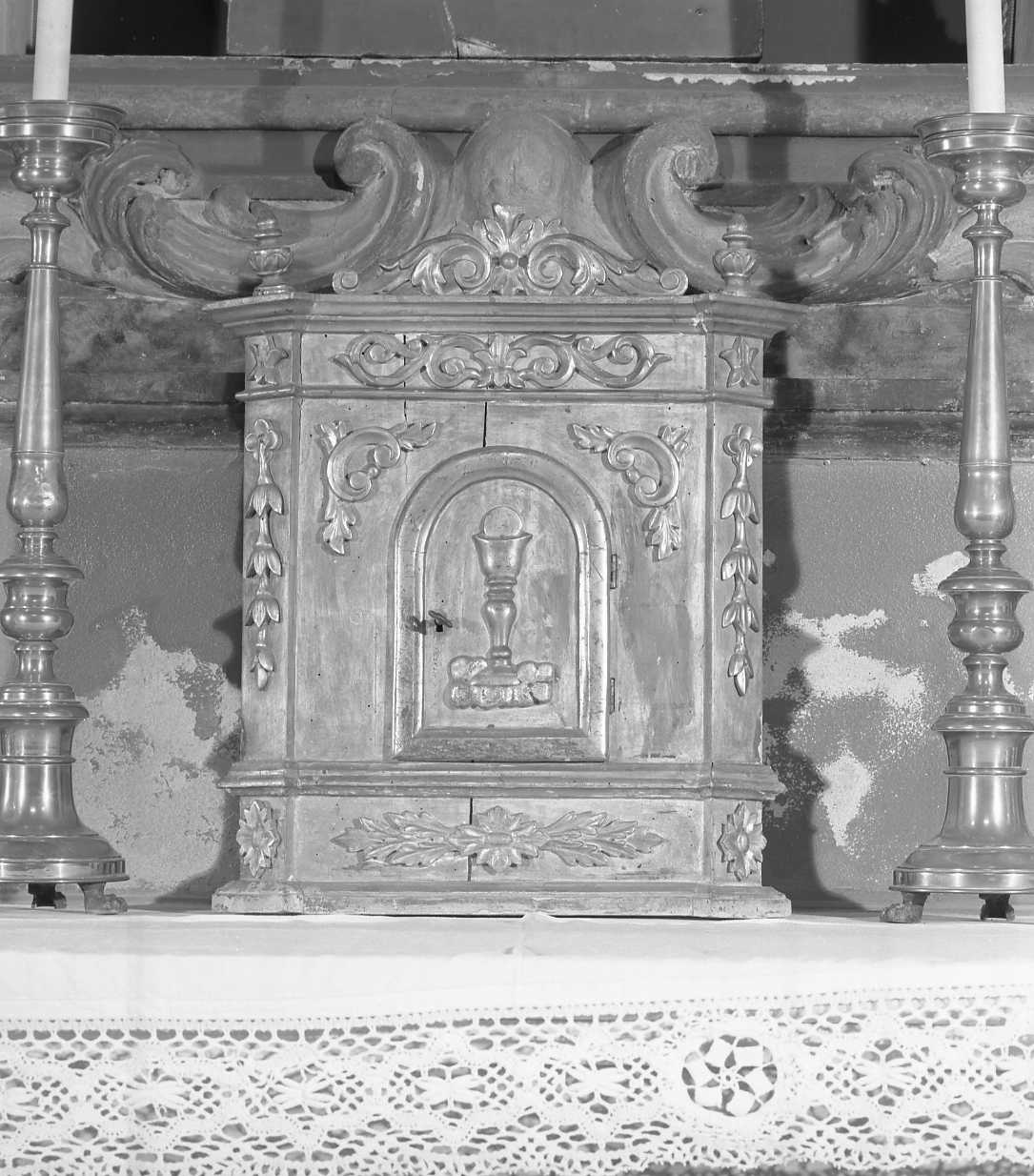 tabernacolo - manifattura ferrarese (fine/inizio secc. XVIII/ XIX)