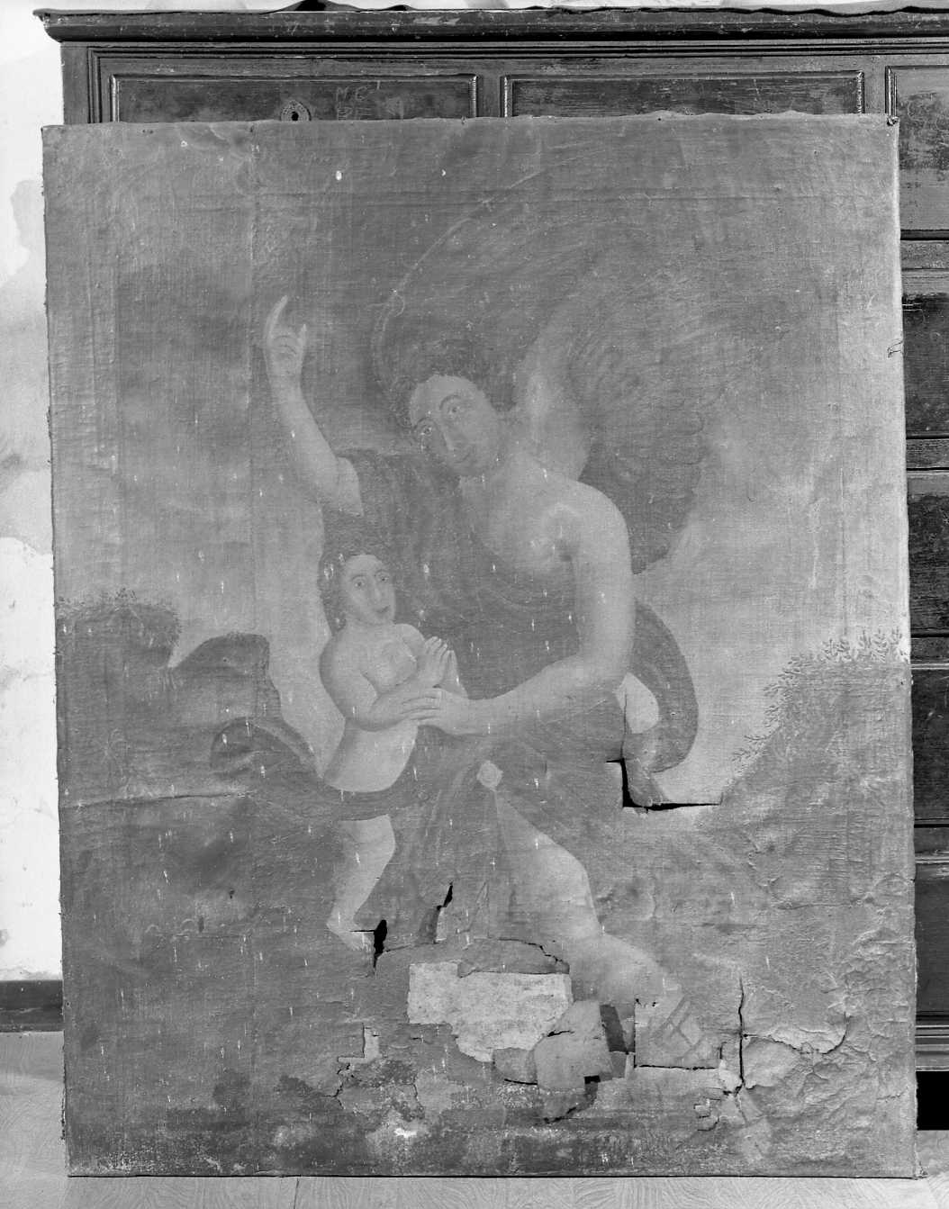 angelo custode (dipinto) - ambito romagnolo (fine/inizio secc. XVIII/ XIX)