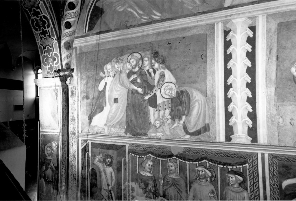 bacio di Giuda (dipinto, elemento d'insieme) di Maestro di Sant'Antonio in Polesine Primo (fine/inizio secc. XIII/ XIV)