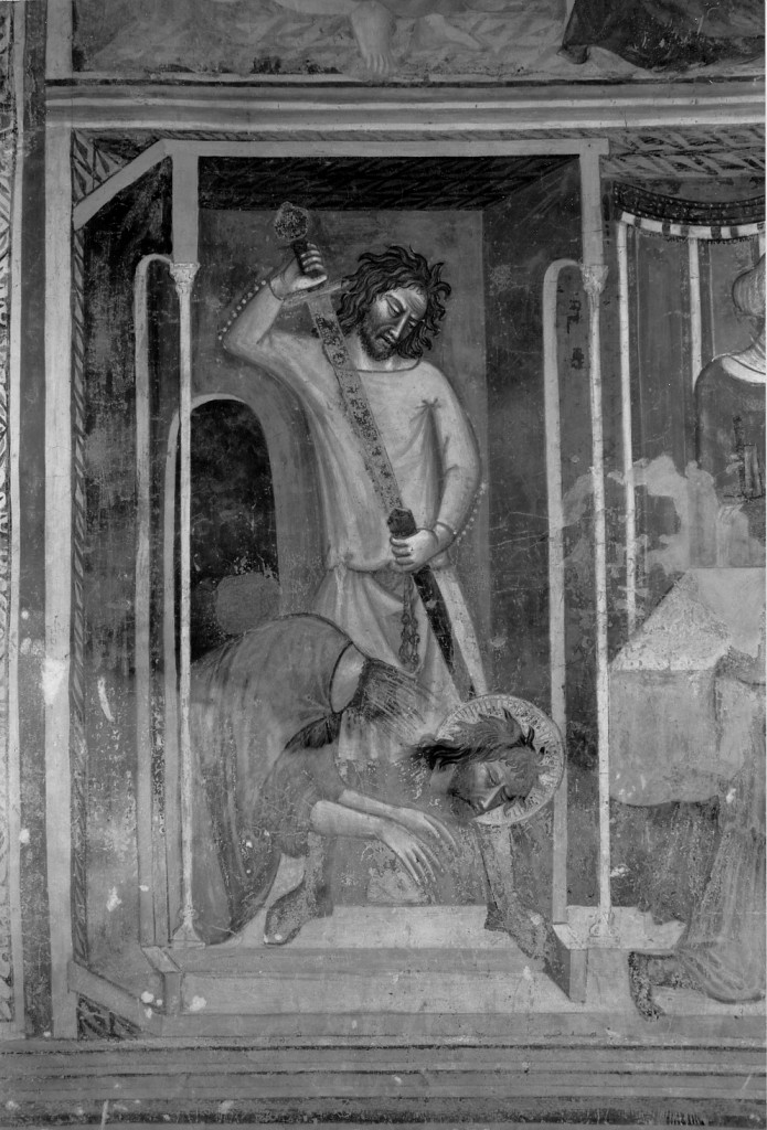 decapitazione di San Giovanni Battista (dipinto, elemento d'insieme) di Maestro di Sant'Antonio in Polesine Primo (sec. XIV)