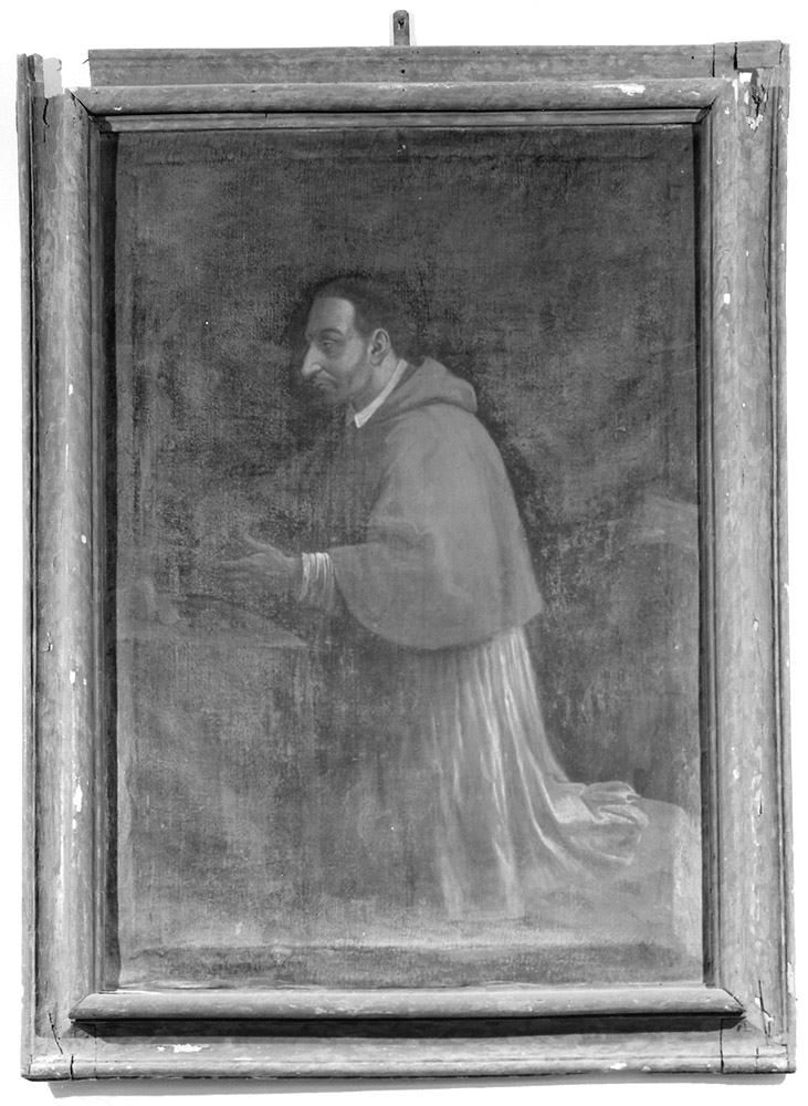 San Carlo Borromeo in adorazione della croce (dipinto) - ambito emiliano (sec. XVII)