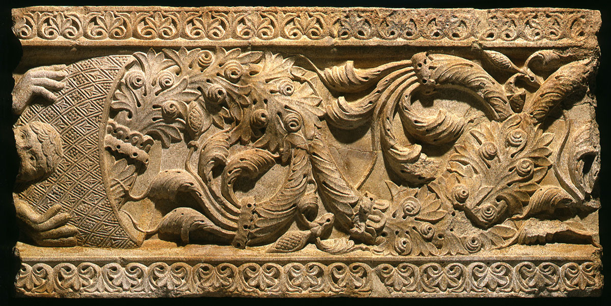 Animali fantastici (scultura, frammento) - bottega emiliana (seconda metà sec. XII)