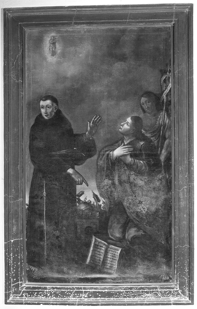 San Francesco Solano con San Giovanni Evangelista, San Giovanni Battista e la Madonna Assunta (dipinto) di Tinti Giuseppe (secc. XVII/ XVIII)
