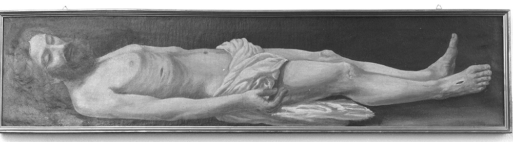 Cristo morto (dipinto) di Lanzoni Luigi Francesco detto Bellusi (sec. XX)