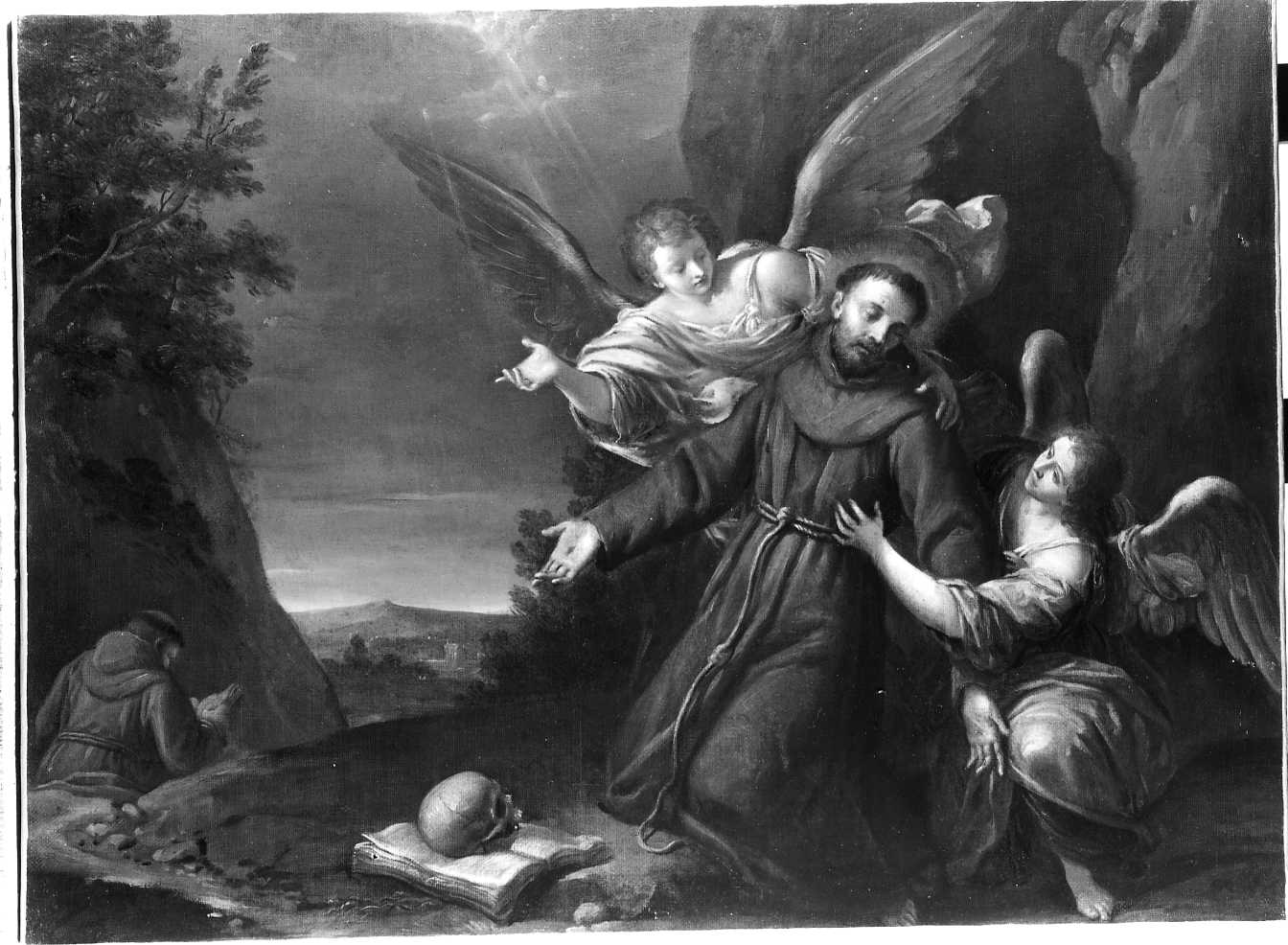 morte di San Francesco d'Assisi (dipinto) di Mariani Vittorio (prima metà sec. XVIII)