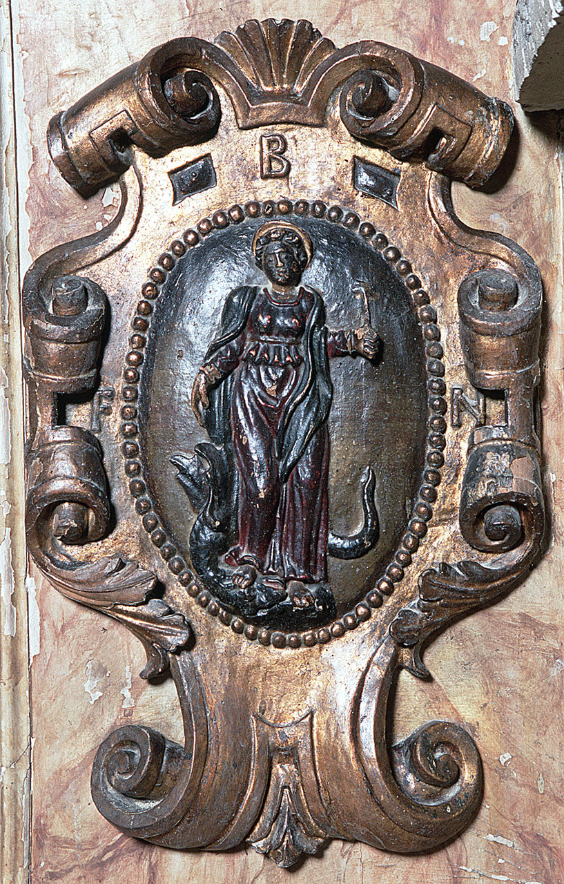 Santa Margherita d'Antiochia (rilievo) - ambito ferrarese (secc. XVII/ XVIII)