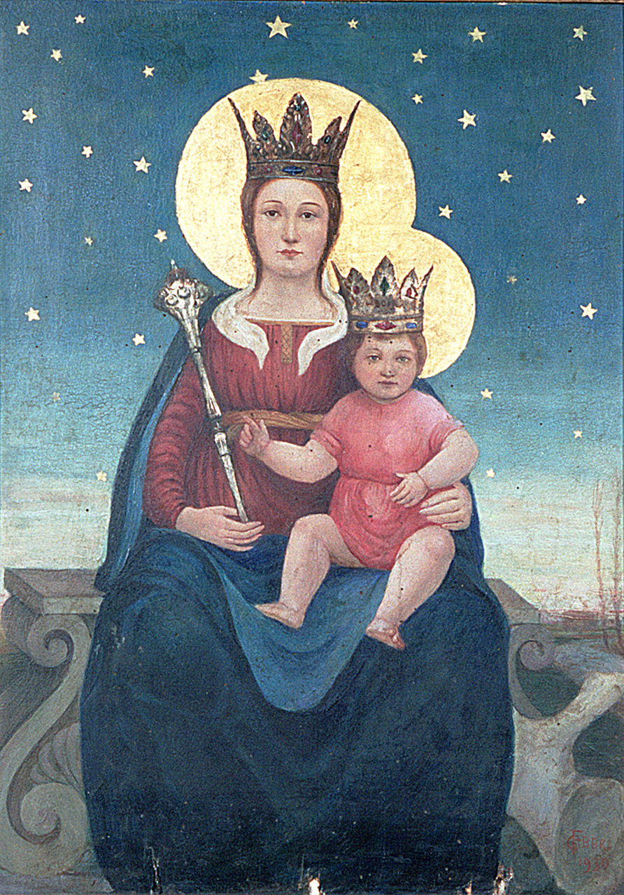 Madonna con Bambino (dipinto) - manifattura italiana (sec. XX)
