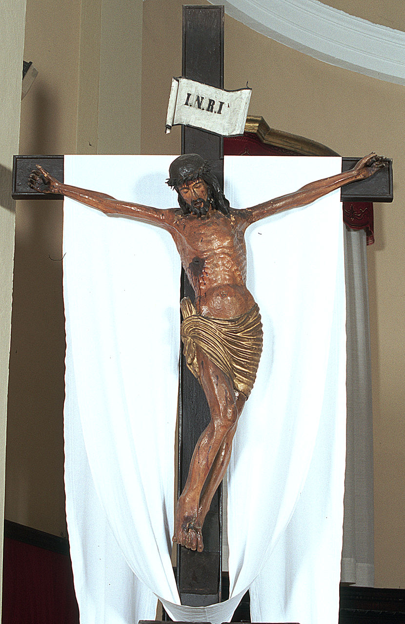 Cristo crocifisso (statua) - manifattura ferrarese (secc. XV/ XVI)
