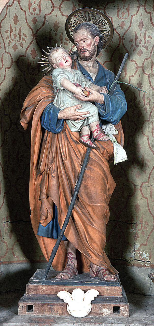 San Giuseppe e Gesù Bambino (statua processionale) - manifattura romagnola (sec. XIX)