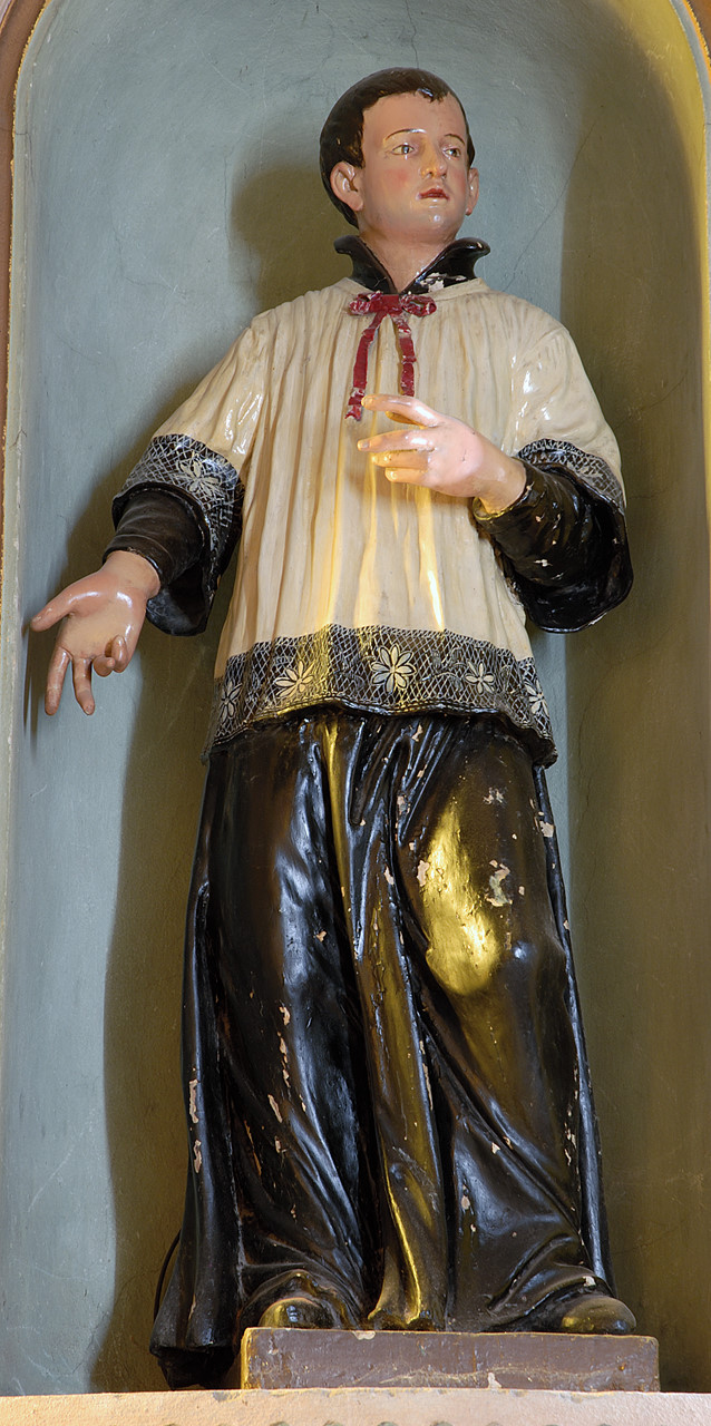 San Luigi Gonzaga (statua, opera isolata) - bottega ferrarese (sec. XIX)