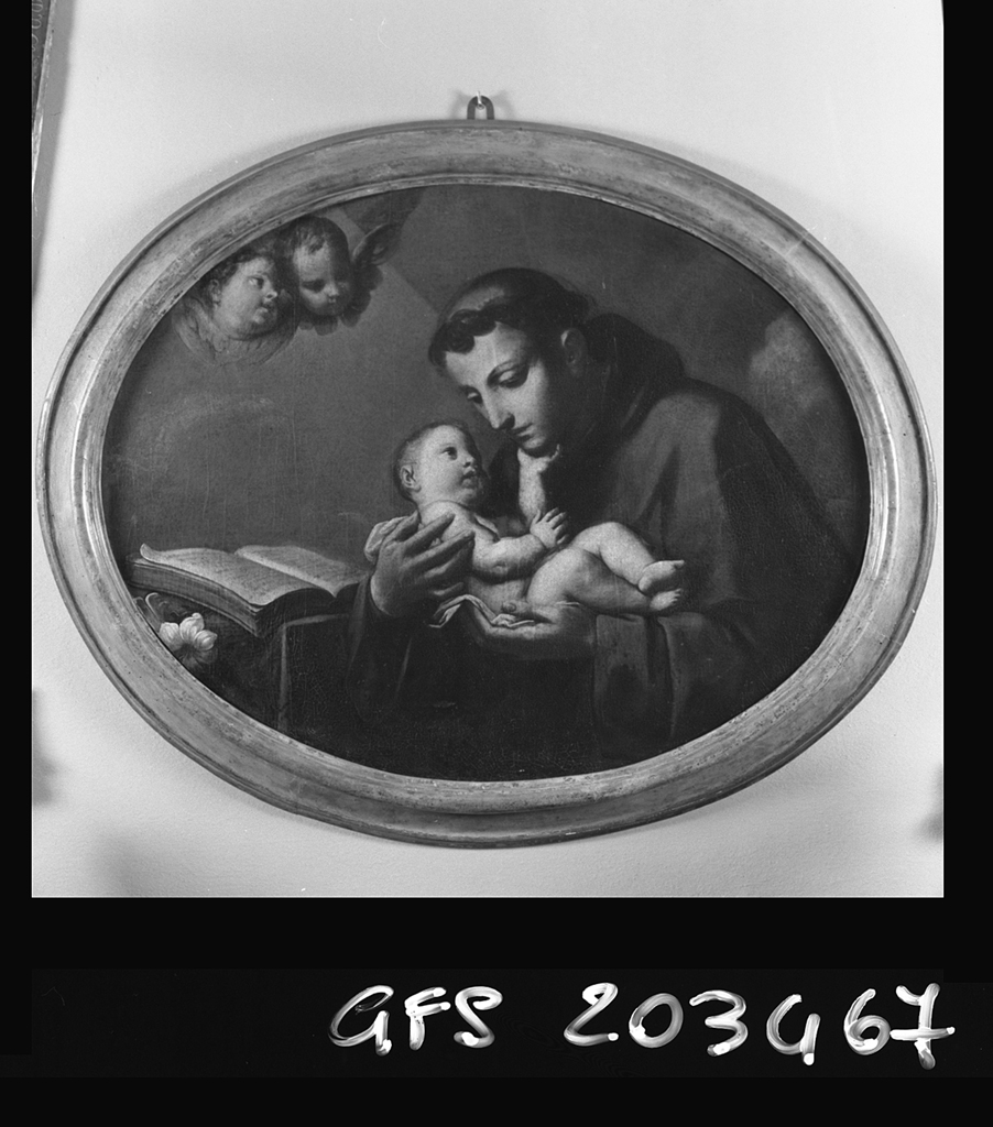 Sant'Antonio da Padova con Gesù Bambino (dipinto) di Cignani Felice (maniera) (primo quarto sec. XVIII)