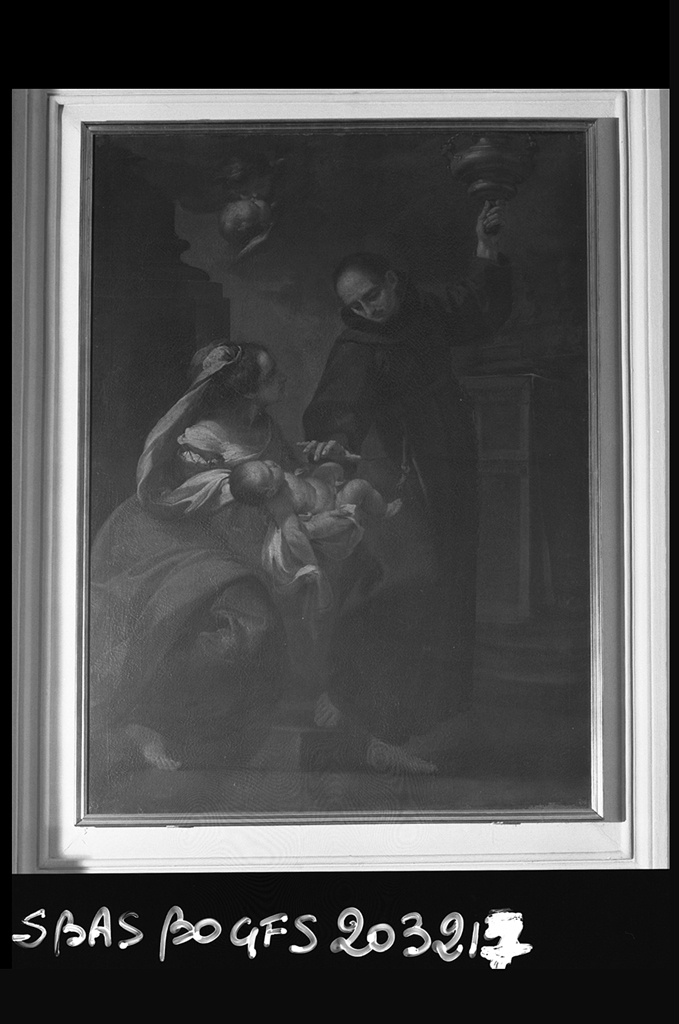 San Diego d'Alcalà restituisce la vista a un neonato (dipinto) di Pedrini Domenico (seconda metà sec. XVIII)