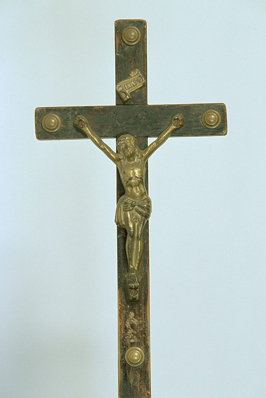 croce processionale, opera isolata - bottega ferrarese (primo quarto sec. XX)
