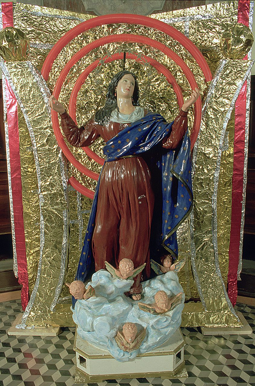 Madonna Assunta (statua processionale, opera isolata) - bottega emiliano-romagnola (seconda metà sec. XIX)