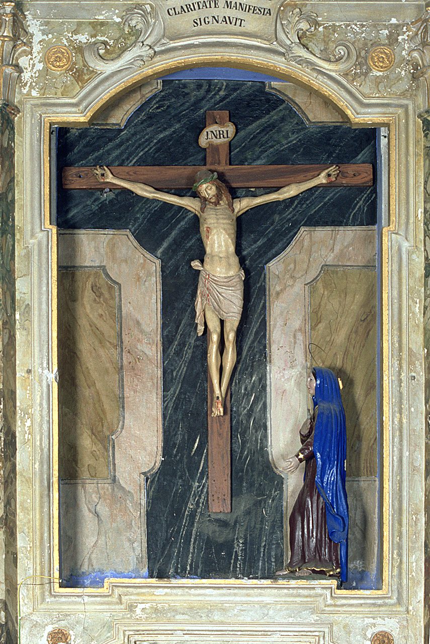 Cristo crocifisso (scultura, elemento d'insieme) - ambito emiliano (seconda metà sec. XVII)