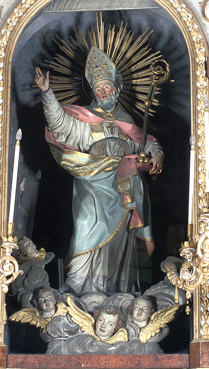 San Nicolò (statua, opera isolata) - bottega ferrarese (sec. XIX)