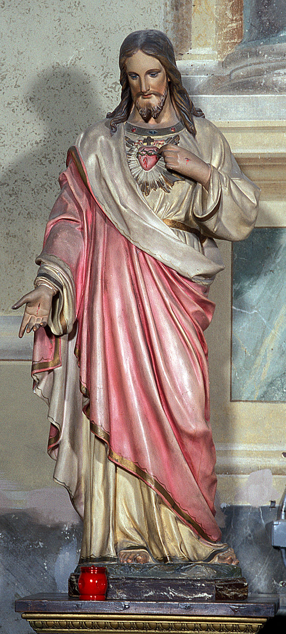 Sacro Cuore di Gesù (statua, opera isolata) - bottega ferrarese (sec. XX)