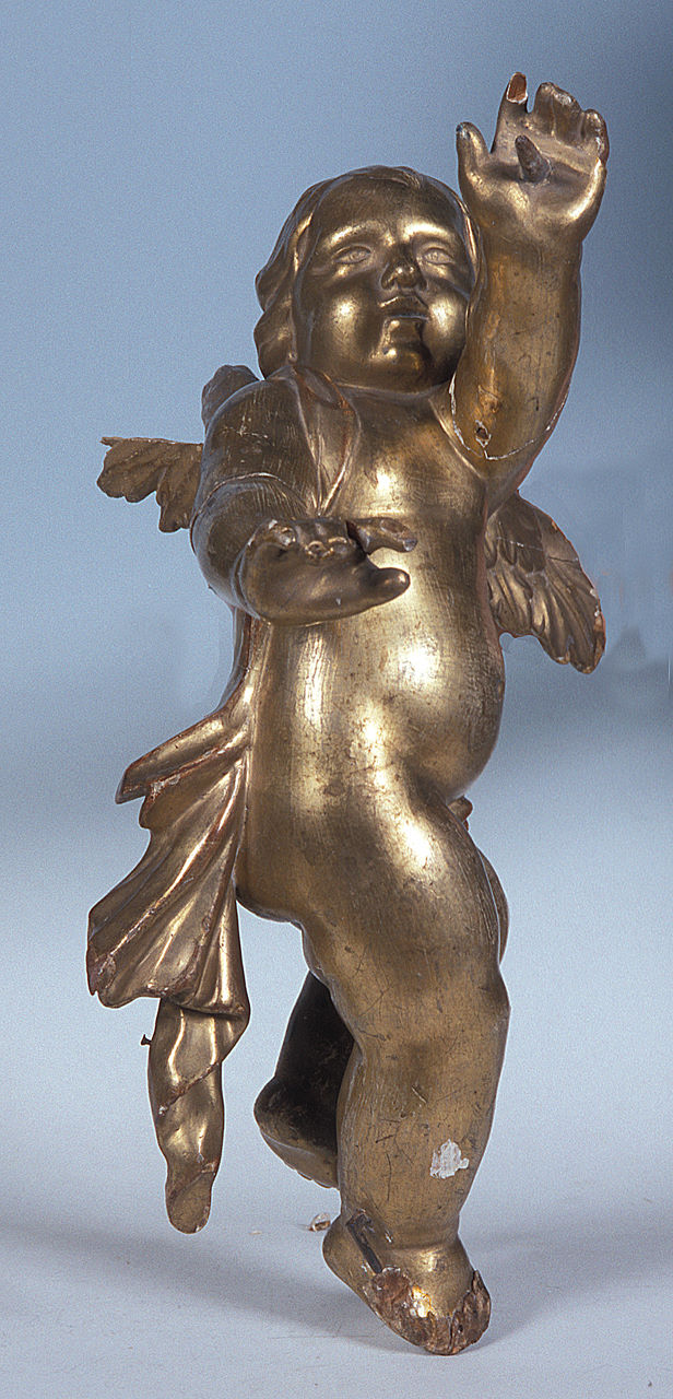 angelo (scultura, elemento d'insieme) - bottega ferrarese (sec. XIX)