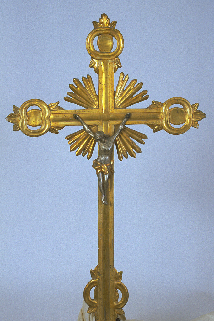 croce d'altare, serie - manifattura ferrarese (seconda metà sec. XIX)