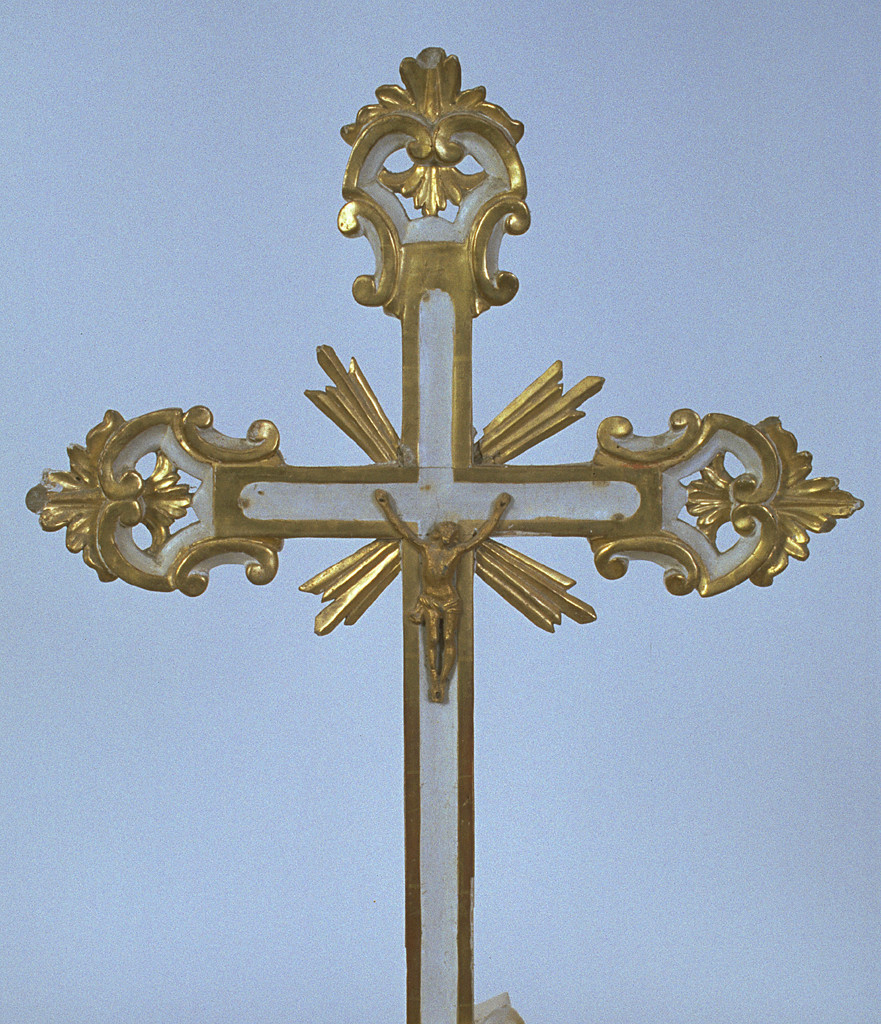 croce d'altare, serie - manifattura ferrarese (prima metà sec. XIX)