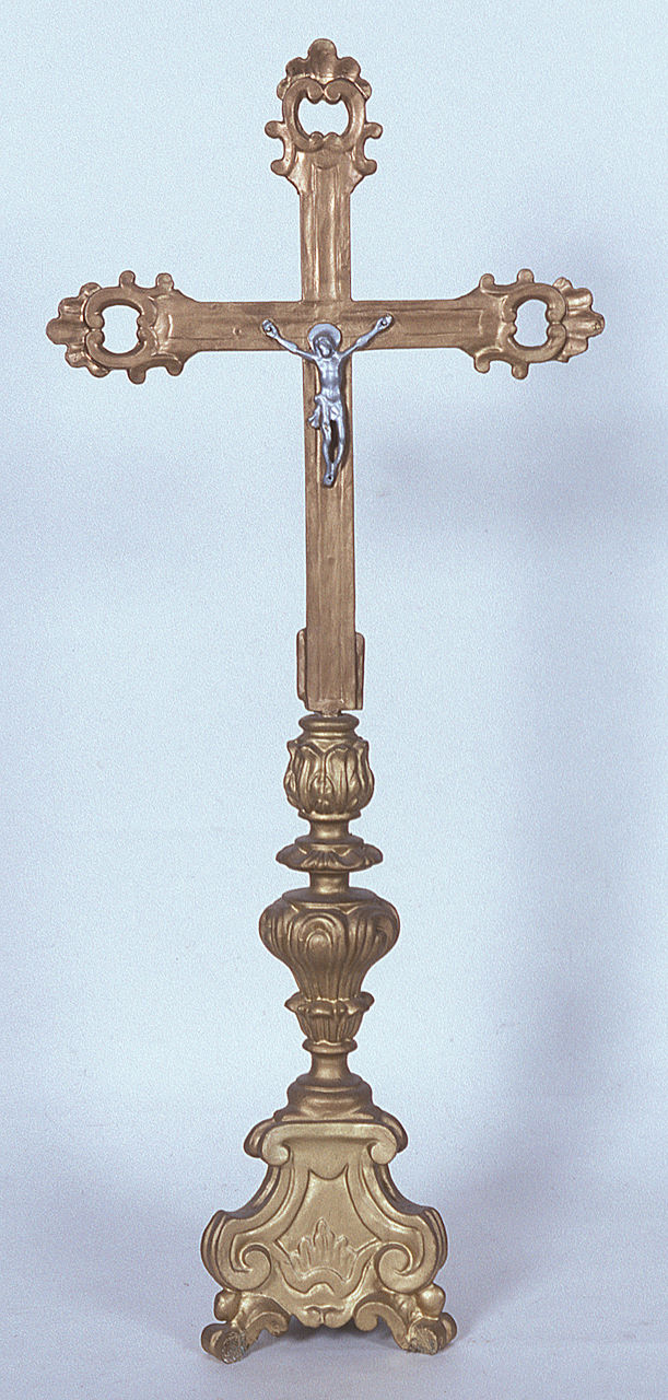 croce d'altare, opera isolata - manifattura ferrarese (seconda metà sec. XVIII)