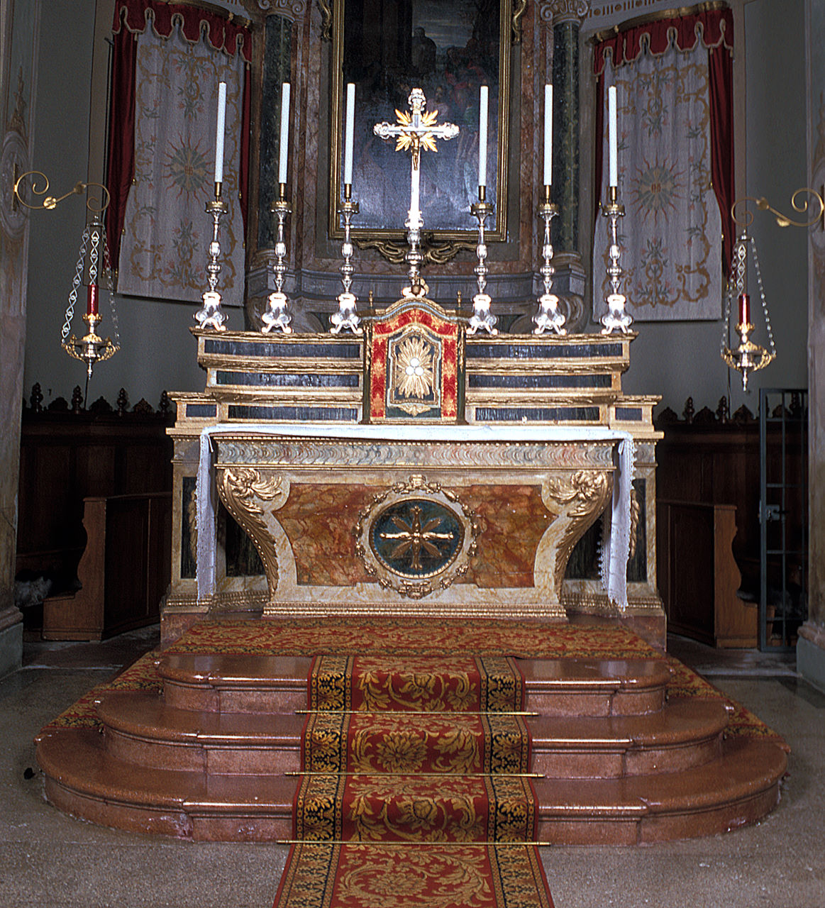altare maggiore, opera isolata - manifattura ferrarese (seconda metà sec. XVIII)