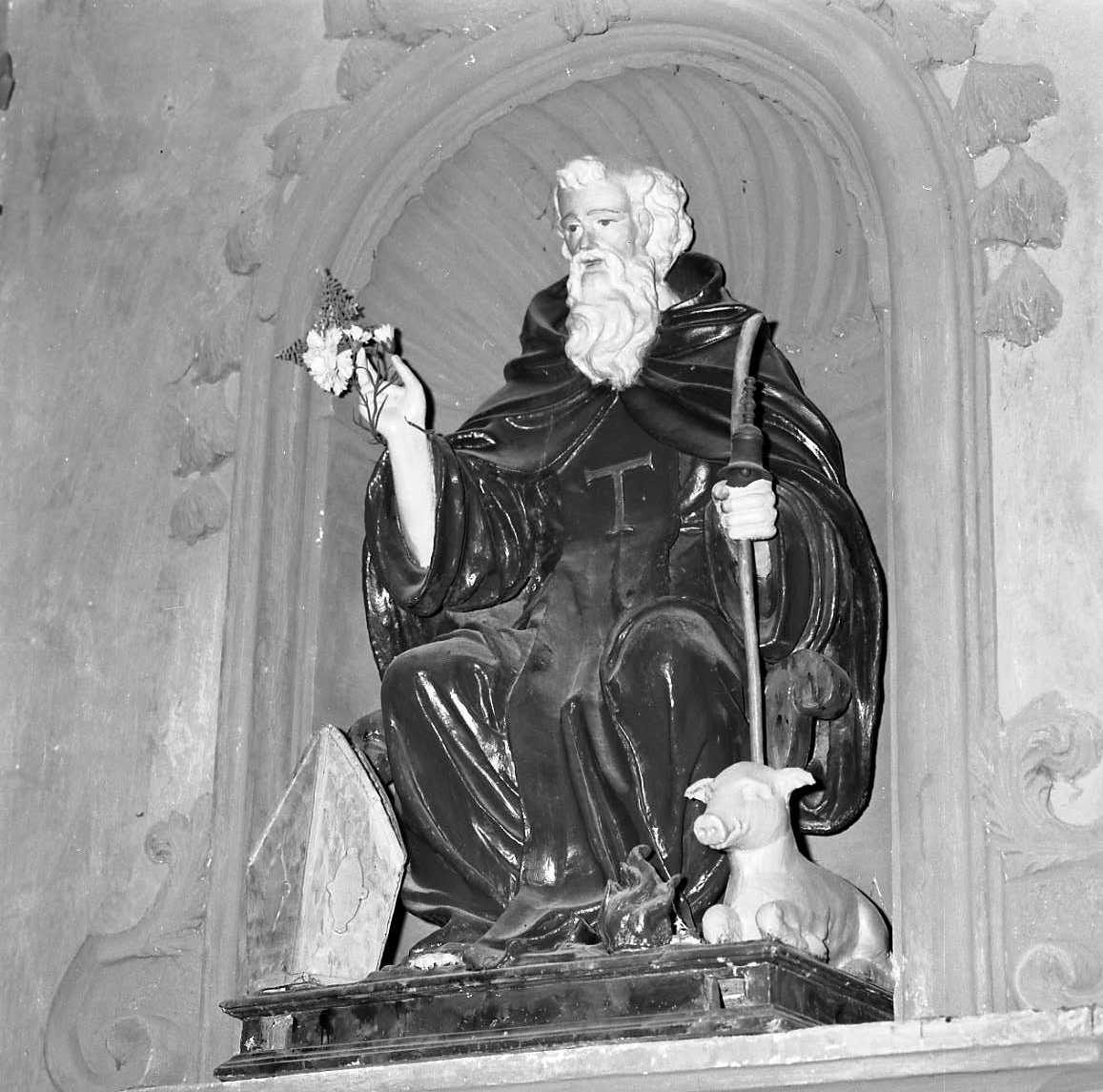 Sant'Antonio Abate (statua) - bottega bolognese (secc. XVII/ XVIII)