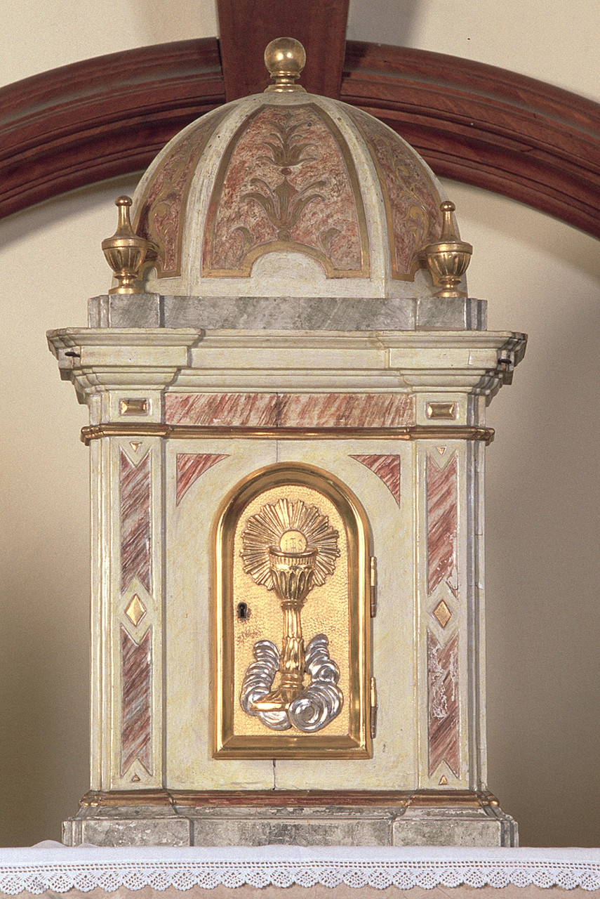 tabernacolo - a tempietto, opera isolata - manifattura ferrarese (sec. XIX)