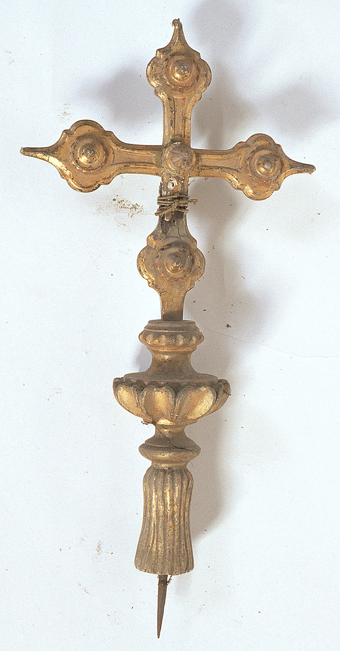 croce processionale, serie - manifattura ferrarese (sec. XIX)