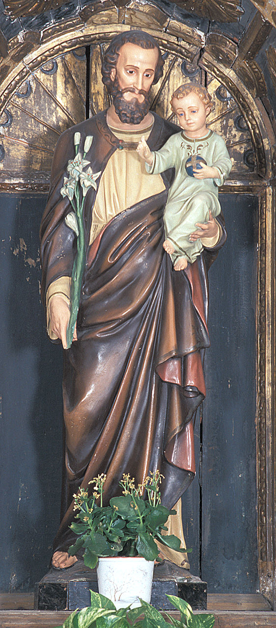 San Giuseppe e Gesù Bambino (statua, opera isolata) - produzione italiana (sec. XX)