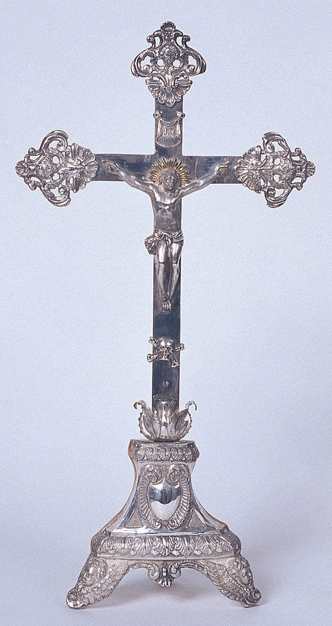 croce da tavolo, elemento d'insieme - ambito italiano (secc. XIX/ XX)
