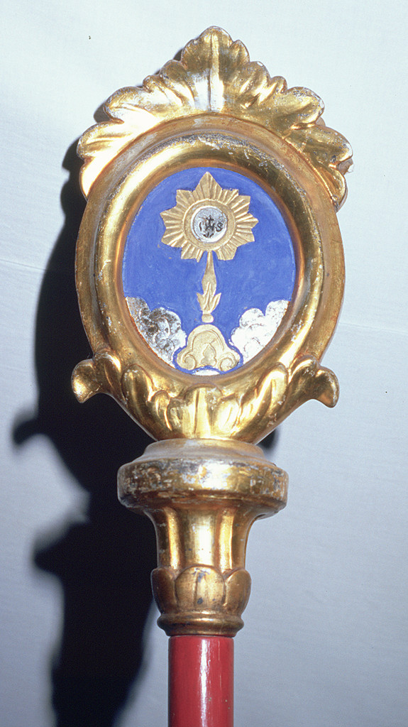 Ostensorio (emblema di confraternita, serie) - bottega ferrarese (seconda metà sec. XIX)