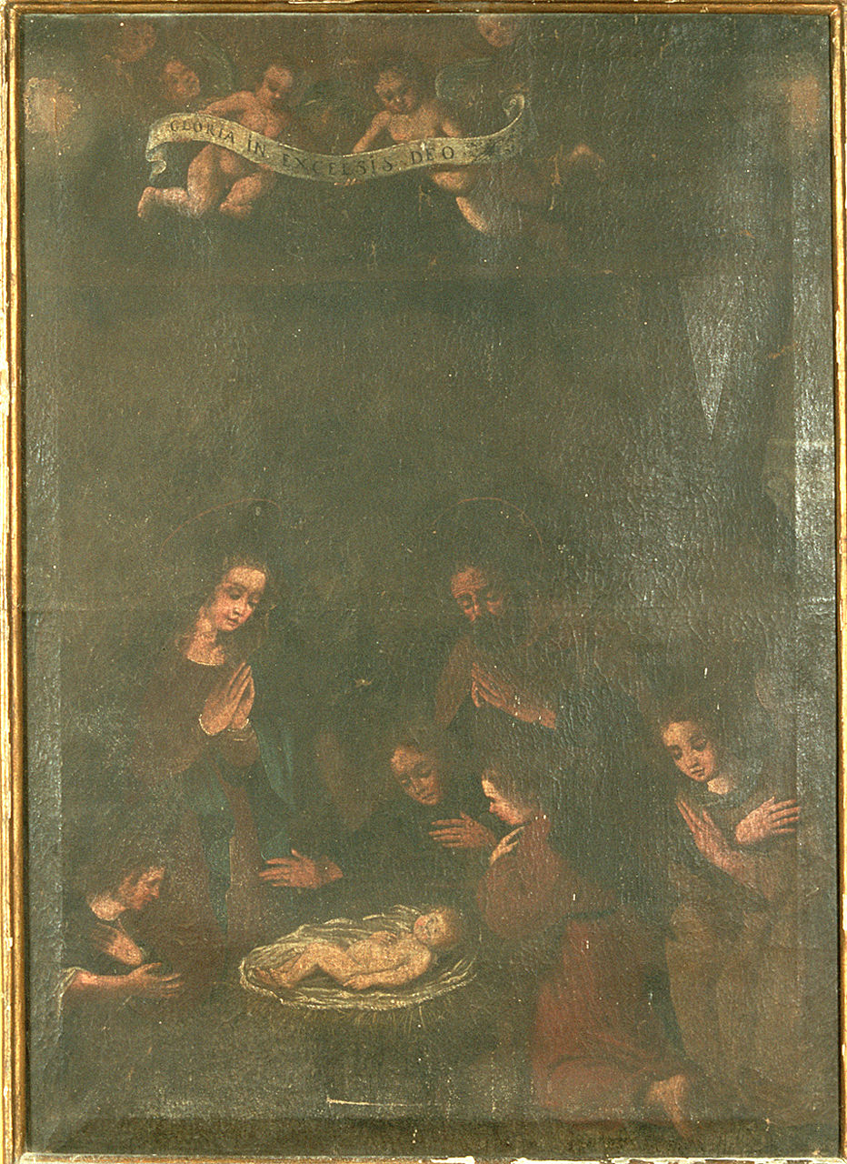 Natività di Gesù (dipinto, opera isolata) - ambito ferrarese (sec. XVIII)