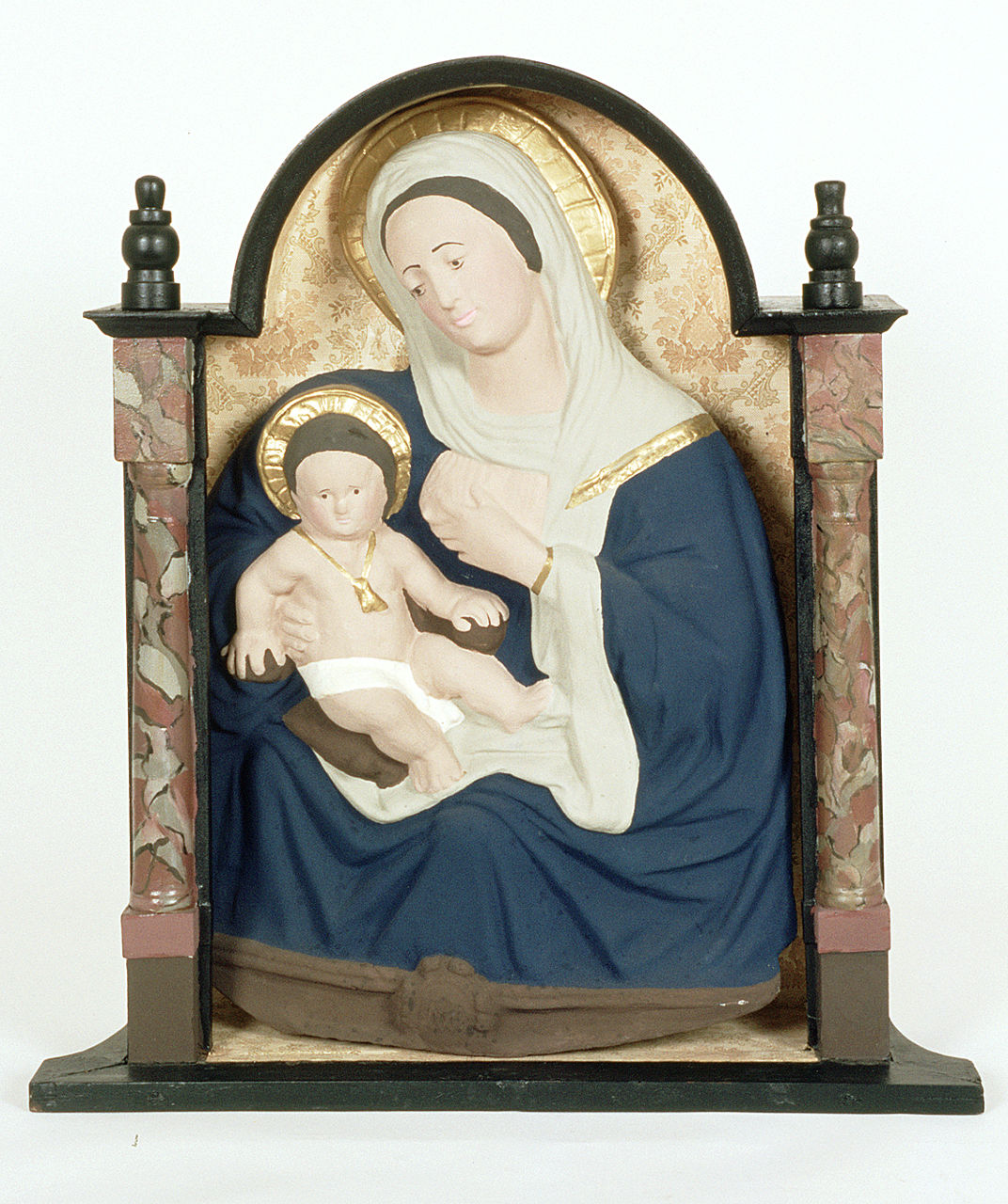 Madonna con Gesù Bambino (scultura, opera isolata) - bottega emiliano-romagnola (sec. XVI)
