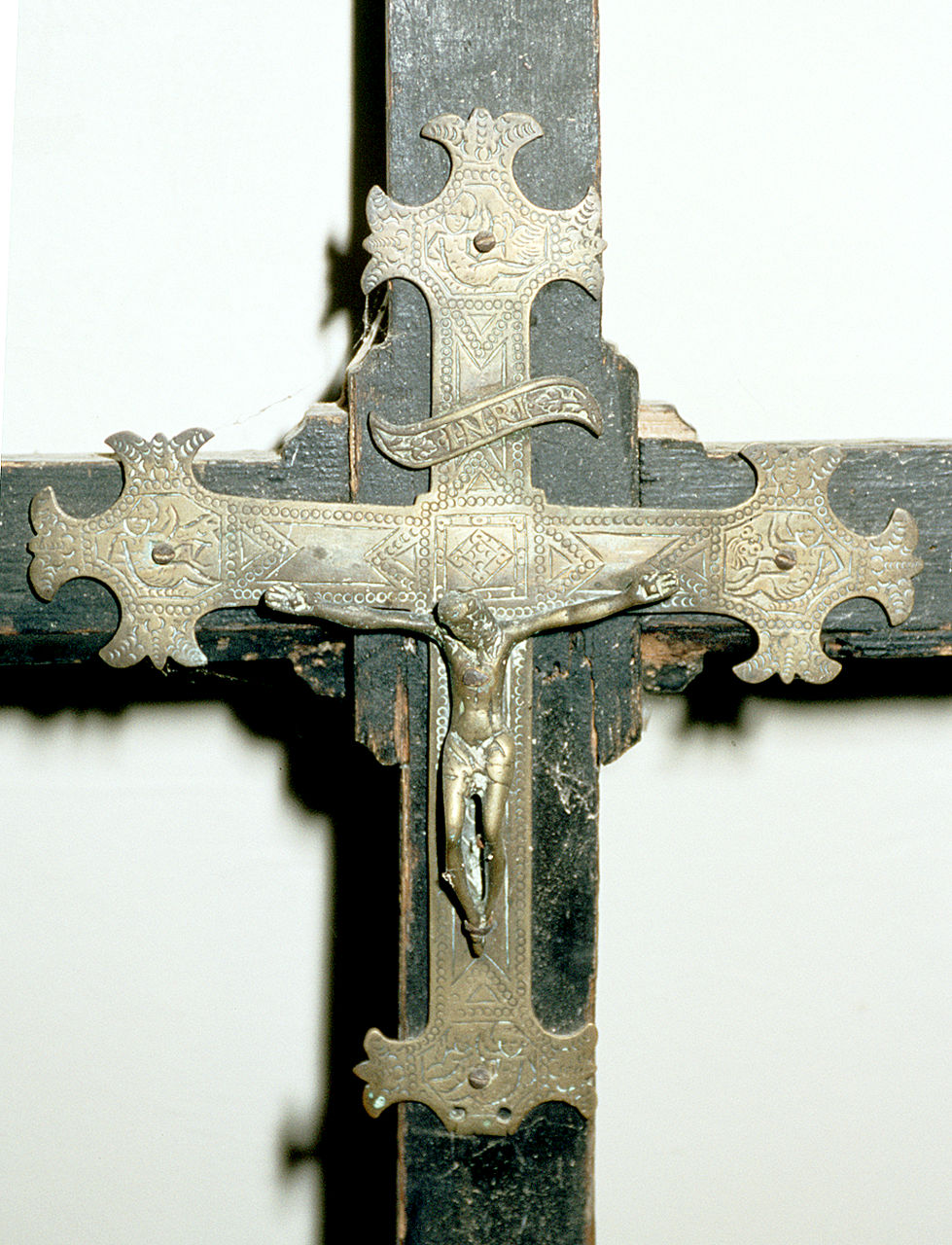 croce processionale, opera isolata - bottega ferrarese (sec. XVIII)