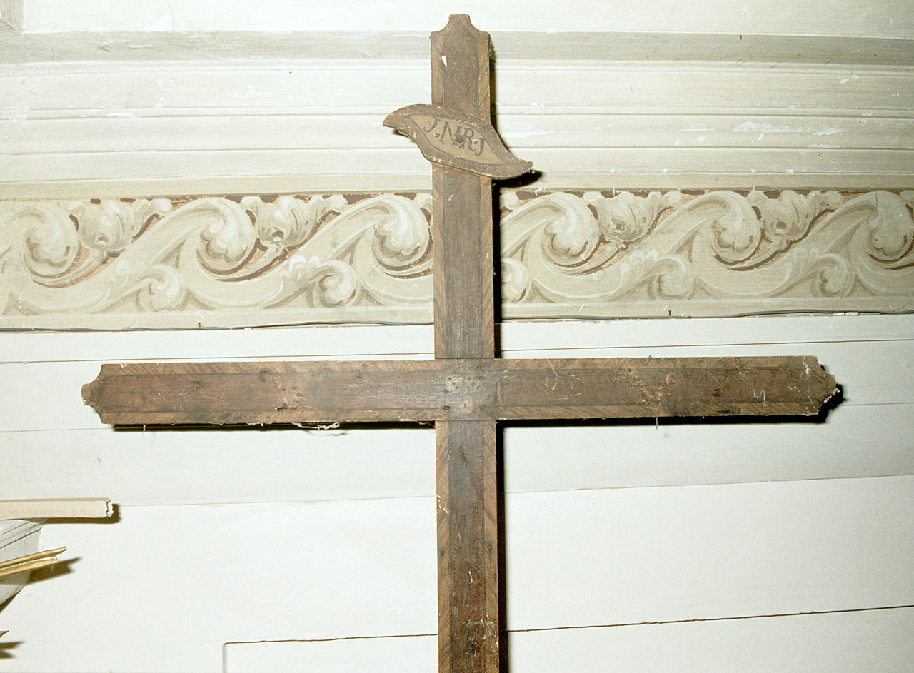 croce penitenziale, opera isolata - bottega ferrarese (sec. XIX)