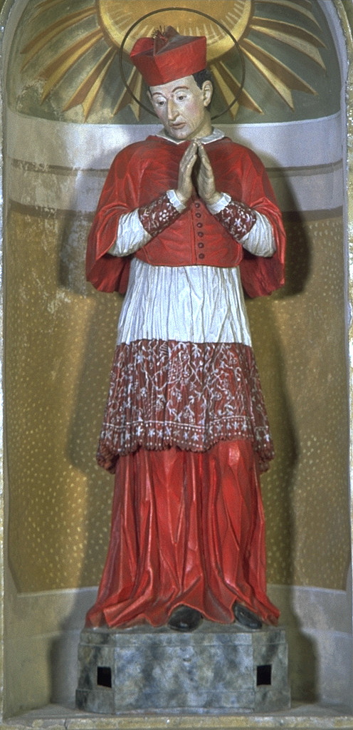 San Carlo Borromeo (statua, opera isolata) - bottega ferrarese (sec. XIX)