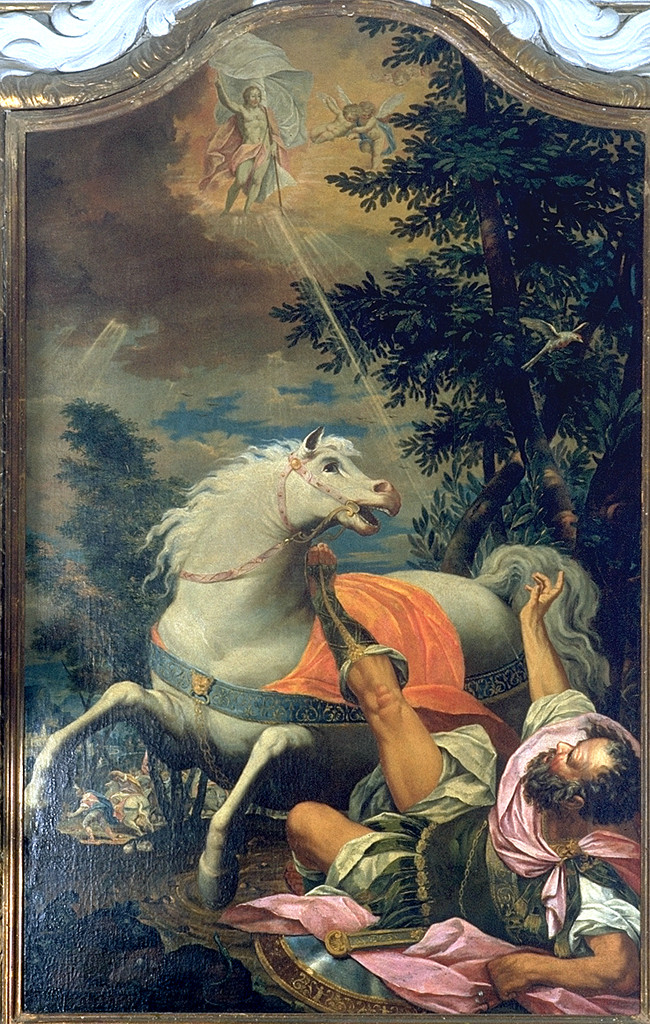 San Paolo si converte (dipinto, opera isolata) - ambito ferrarese (sec. XVIII)