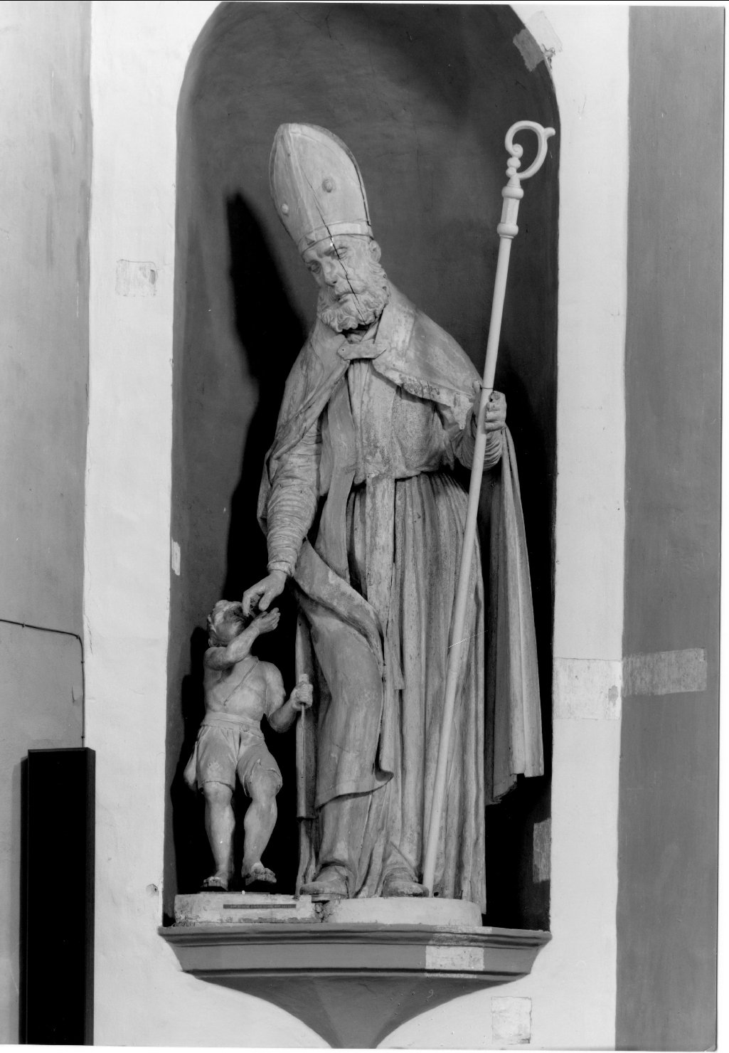 San Biagio (statua, elemento d'insieme) di Porri Filippo (terzo quarto sec. XVII)