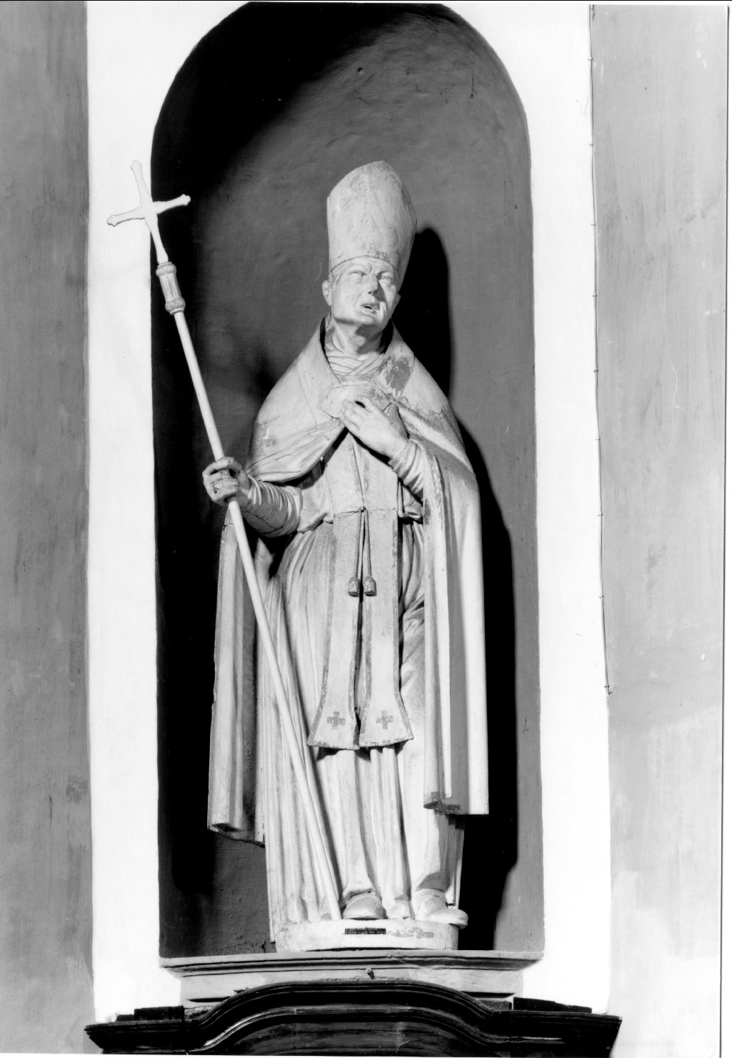 San Mauro Abate (statua, elemento d'insieme) di Porri Filippo (terzo quarto sec. XVII)