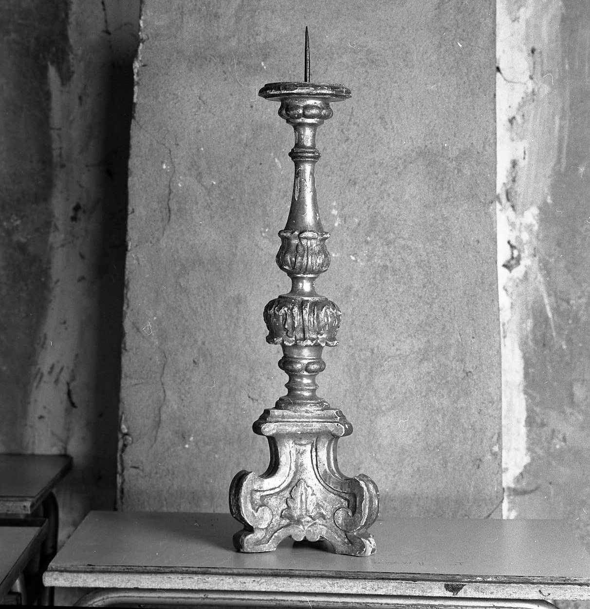 candeliere da chiesa, serie - bottega emiliano-romagnola (sec. XIX)