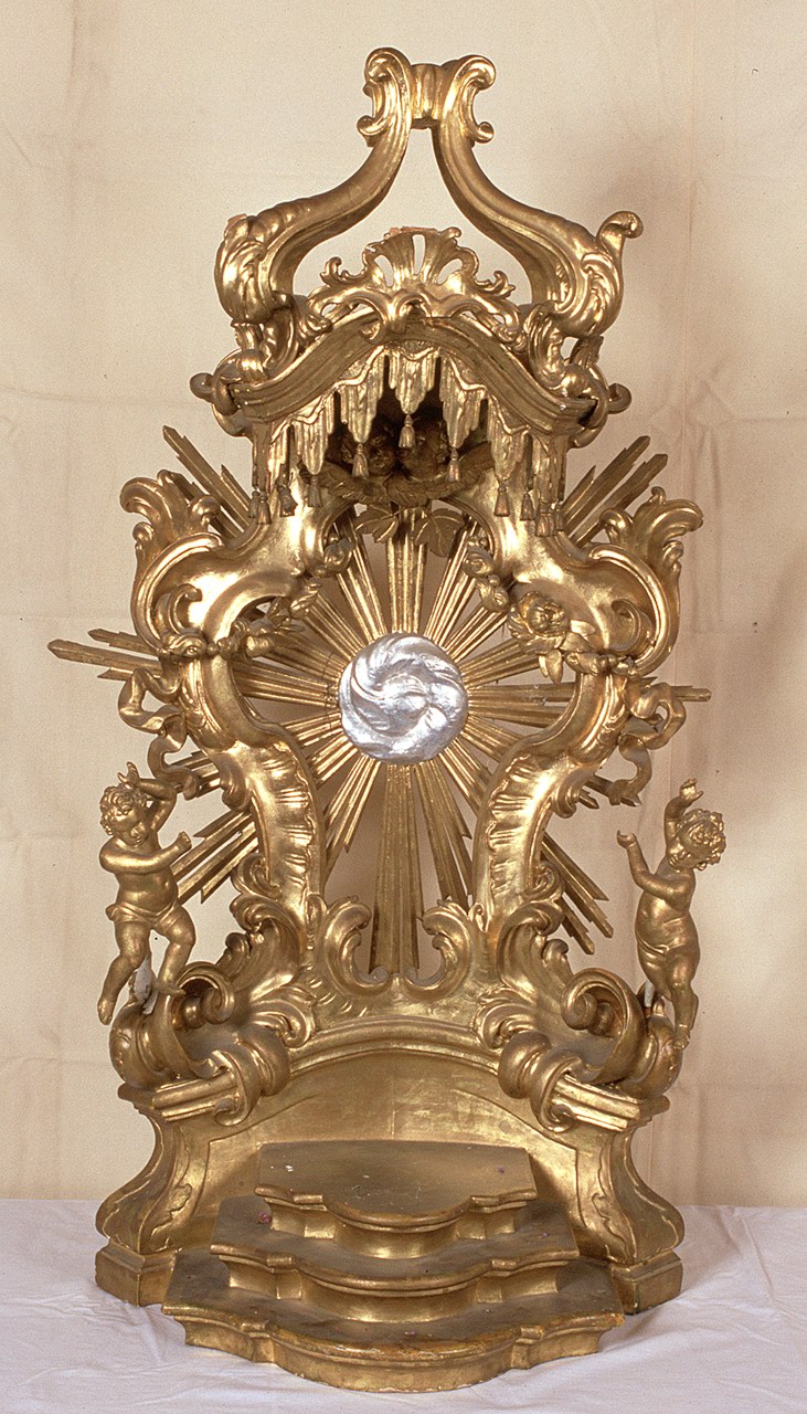trono per esposizione eucaristica - manifattura ferrarese (seconda metà sec. XVIII)
